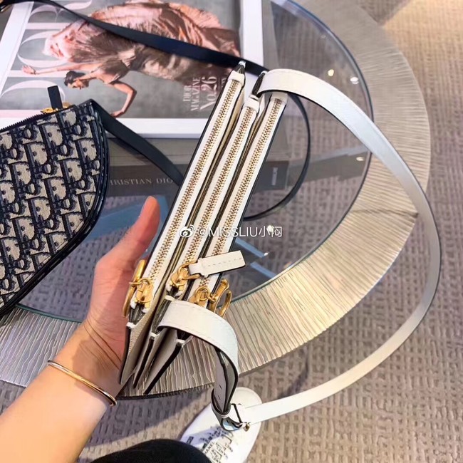 Dior SADDLE BAG CALFSKIN Shoulder Bag 83165 white
