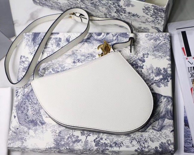 Dior SADDLE BAG CALFSKIN Shoulder Bag 83165 white