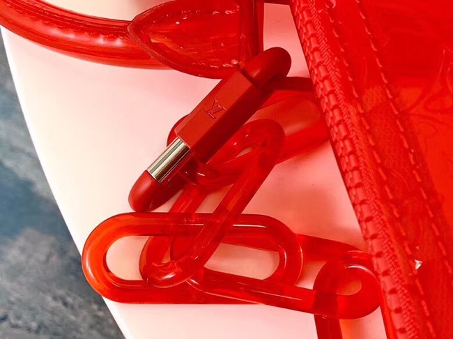 Louis Vuitton KEEPALL 50 Travel Bag with shoulder straps M53271 red