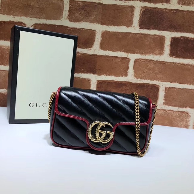 Gucci GG Marmont super mini bag 574969 Black
