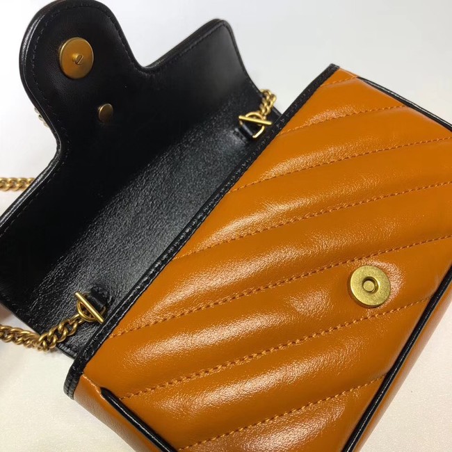 Gucci GG Marmont super mini bag 574969 Cognac