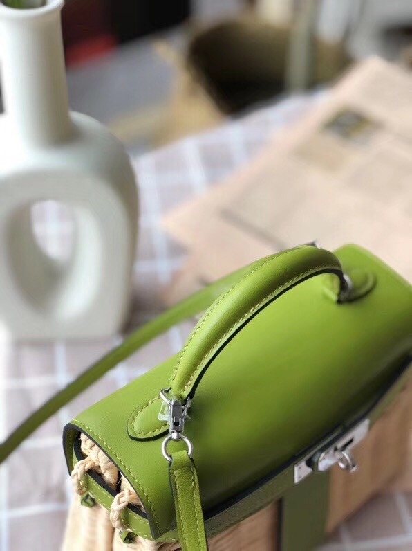 Hermes kelly picnic bag 9810 green