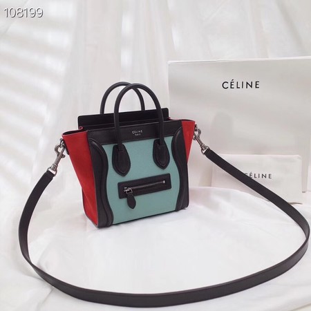 CELINE NANO LUGGAGE BAG IN LAMINATED LAMBSKIN 189244-3