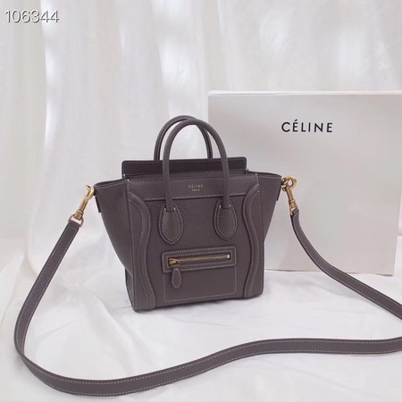 CELINE NANO LUGGAGE BAG IN LAMINATED LAMBSKIN 189244-14