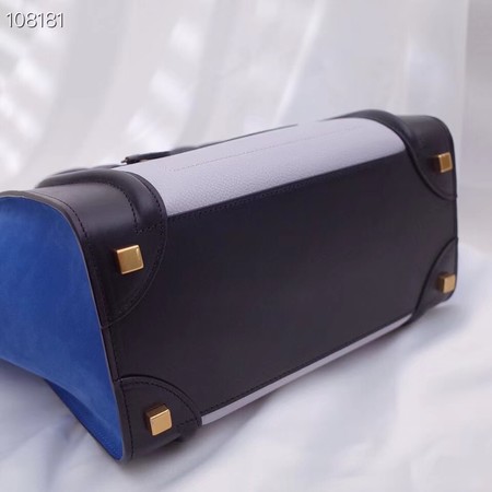 CELINE MICRO LUGGAGE HANDBAG IN LAMINATED LAMBSKIN 167793-3