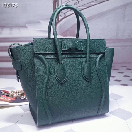 CELINE MICRO LUGGAGE HANDBAG IN LAMINATED LAMBSKIN 167793-8