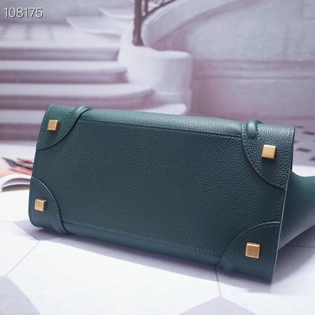 CELINE MICRO LUGGAGE HANDBAG IN LAMINATED LAMBSKIN 167793-8