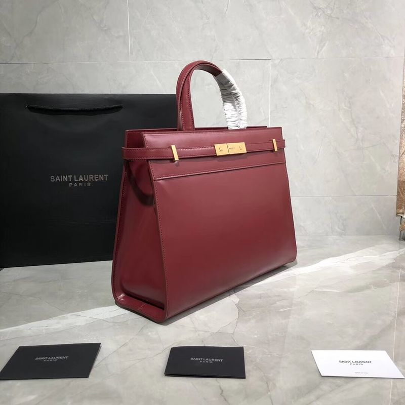 Yves Saint Laurent Top Handle Bag Original Leather Y568702 Red