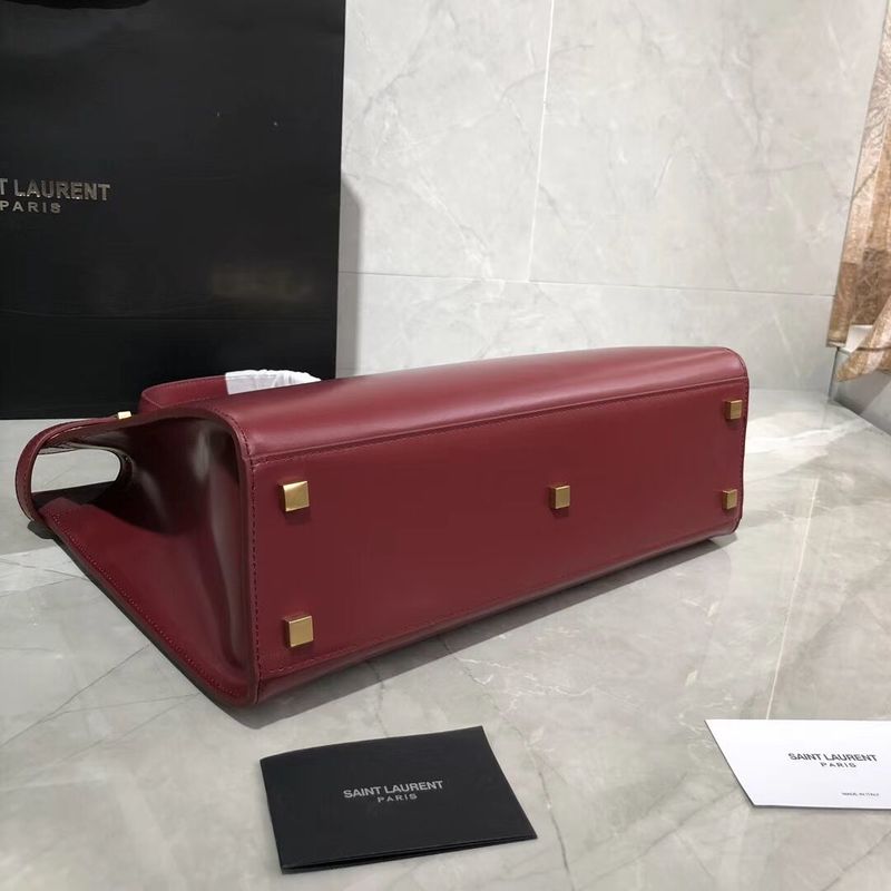 Yves Saint Laurent Top Handle Bag Original Leather Y568702 Red