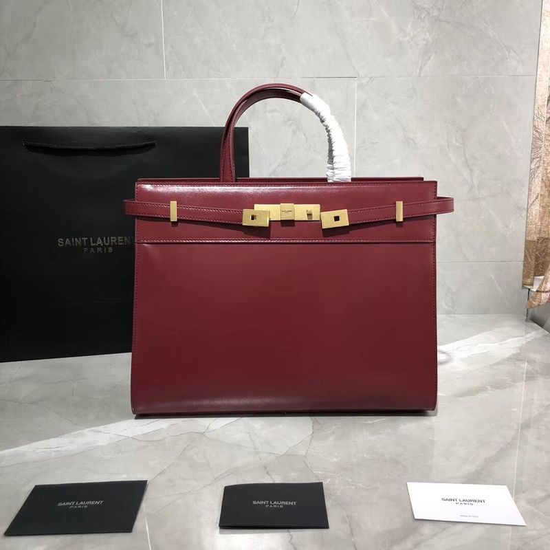Yves Saint Laurent Top Handle Bag Original Leather Y568702 Red