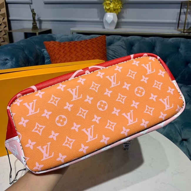 Louis Vuitton Monogram Canvas Original Leather NEVERFULL MM M44567 Red