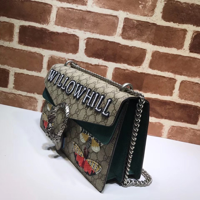 Gucci Dionysus Canvas Shoulder Bag B400249 green