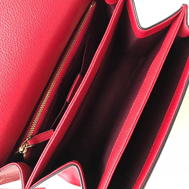 Gucci GG Leather Shoulder Bag A576388 red