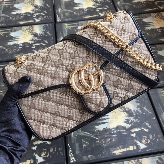 Gucci GG Marmont small shoulder bag 443497 black 