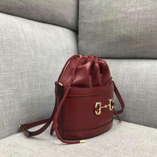 Gucci 1955 Horsebit bucket bag 602118 red