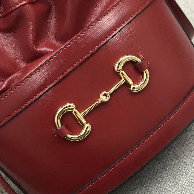 Gucci 1955 Horsebit bucket bag 602118 red