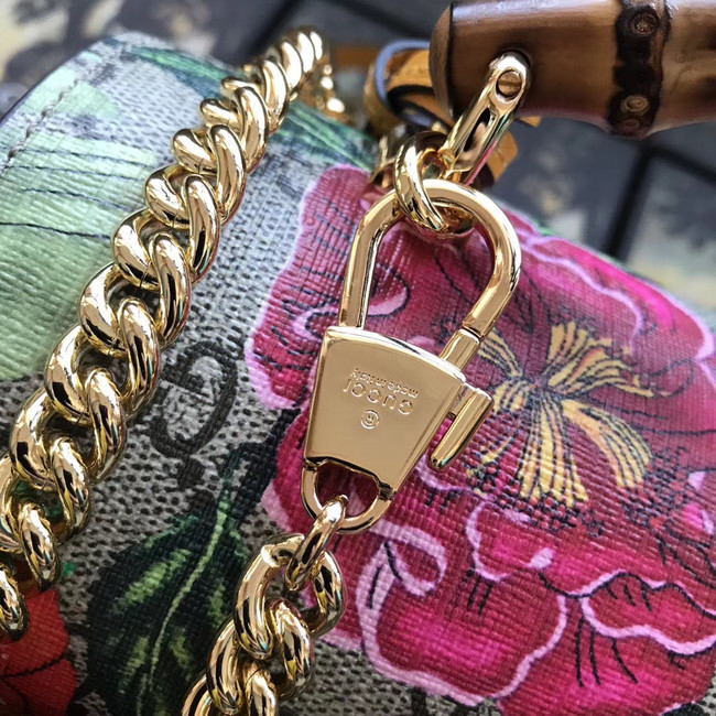 Gucci Padlock GG small bamboo shoulder Backpack 603221 yellow