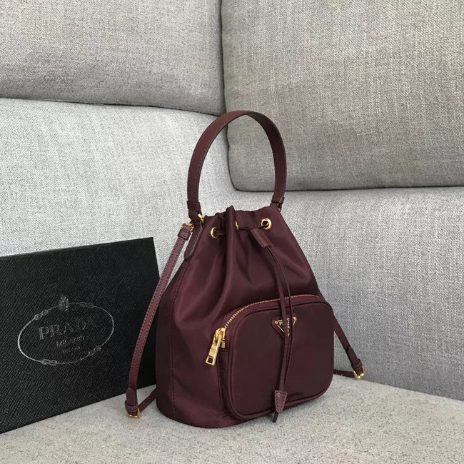 Prada Re-Edition nylon Tote bag 81166 Burgundy