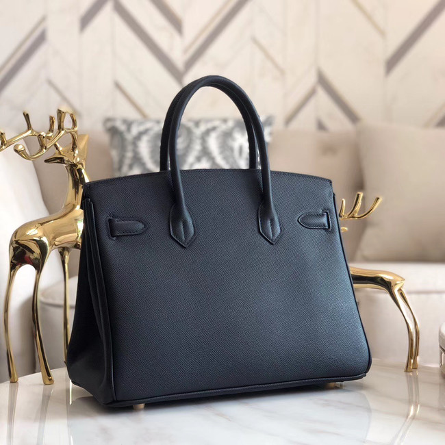 Hermes original Epsom Leather HB35O black&gold Metal