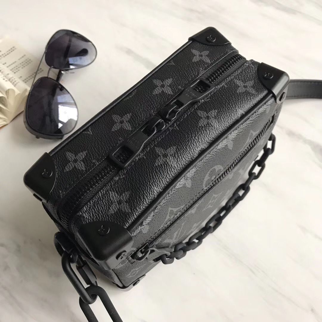Louis Vuitton Monogram Canvas Original Leather Mini Soft Trunk M44480 Black