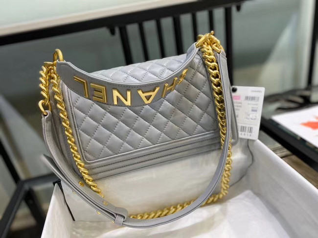 BOY CHANEL flap bag A67086 grey