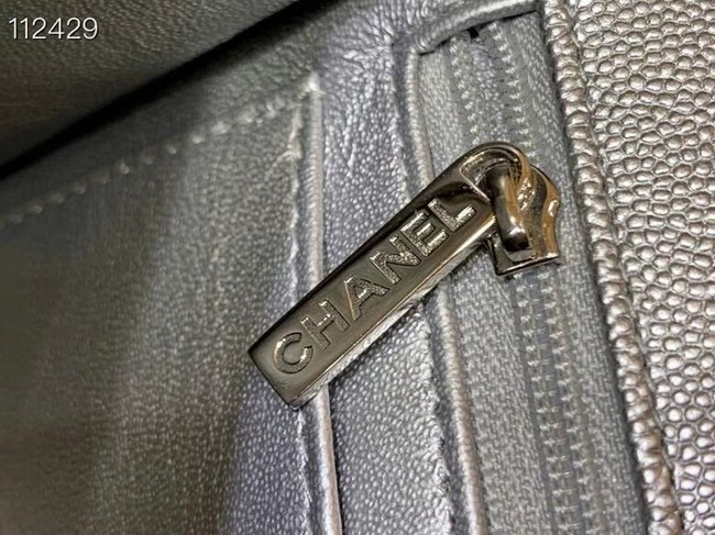 CHANEL mini flap bag with top handle AS2431 Silver