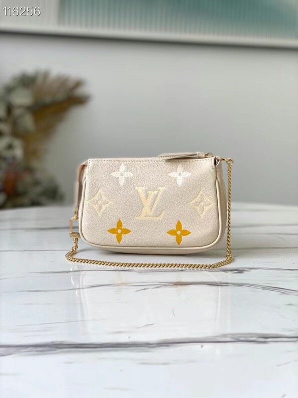 Louis Vuitton MINI POCHETTE ACCESSOIRES M80501 Cream & Saffron