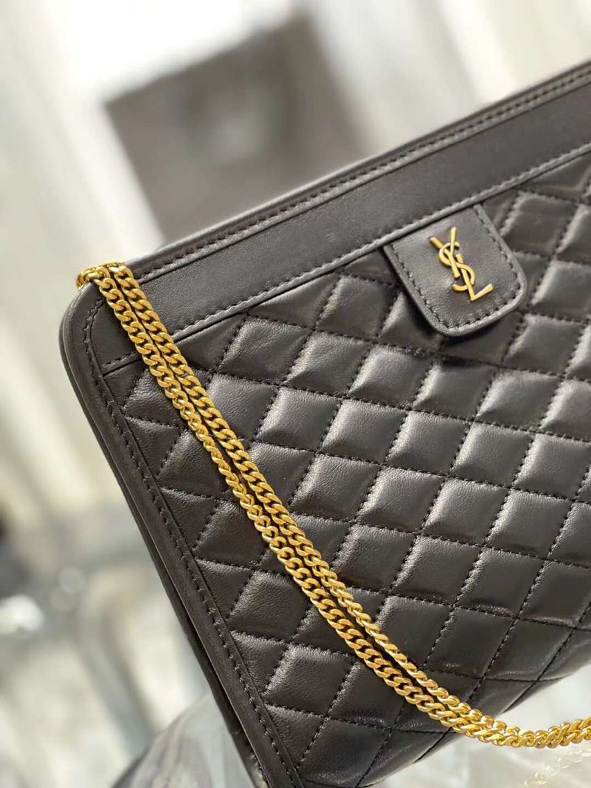 Yves Saint Laurent Calfskin Leather Y357361 black