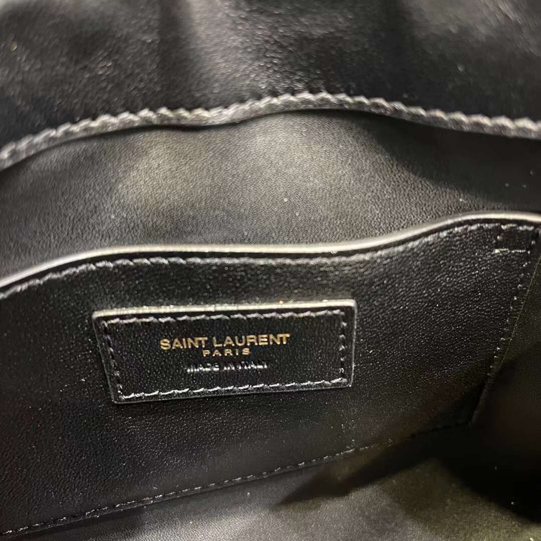 Yves Saint Laurent Calfskin Leather Y357361 black