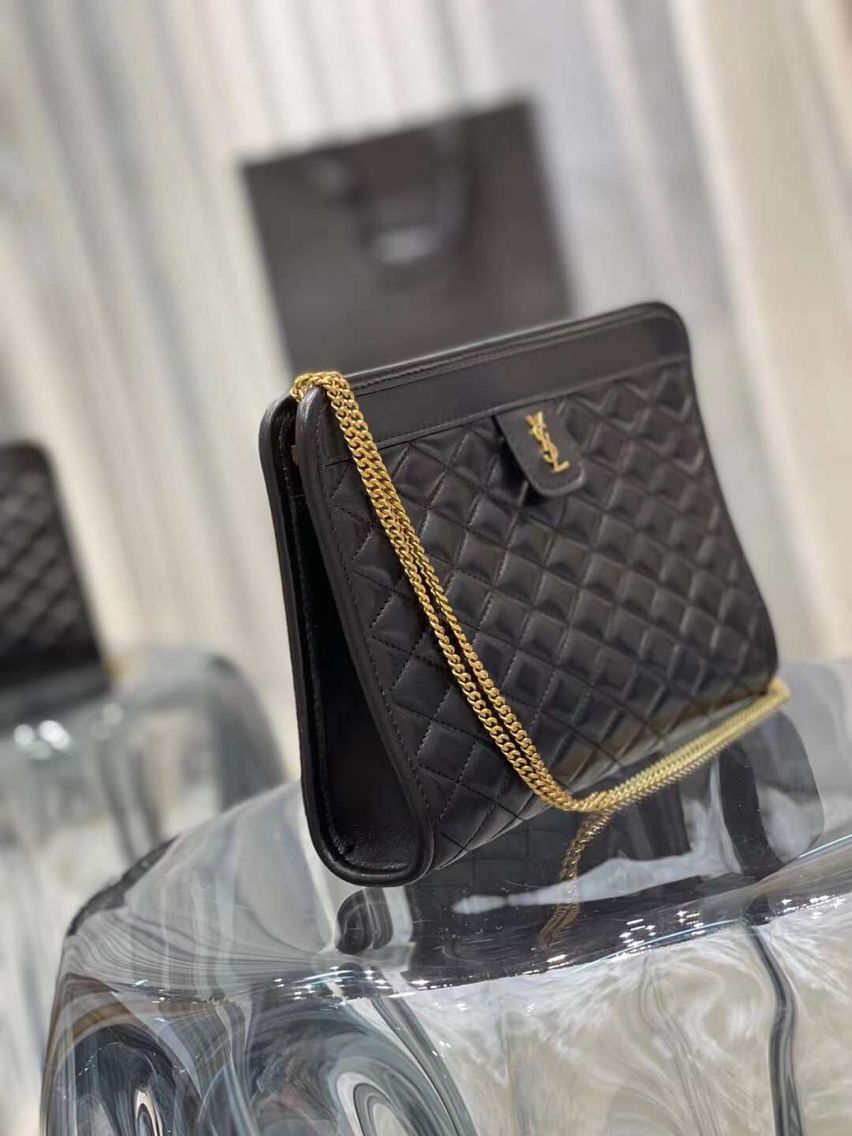 Yves Saint Laurent Calfskin Leather Y357361 black