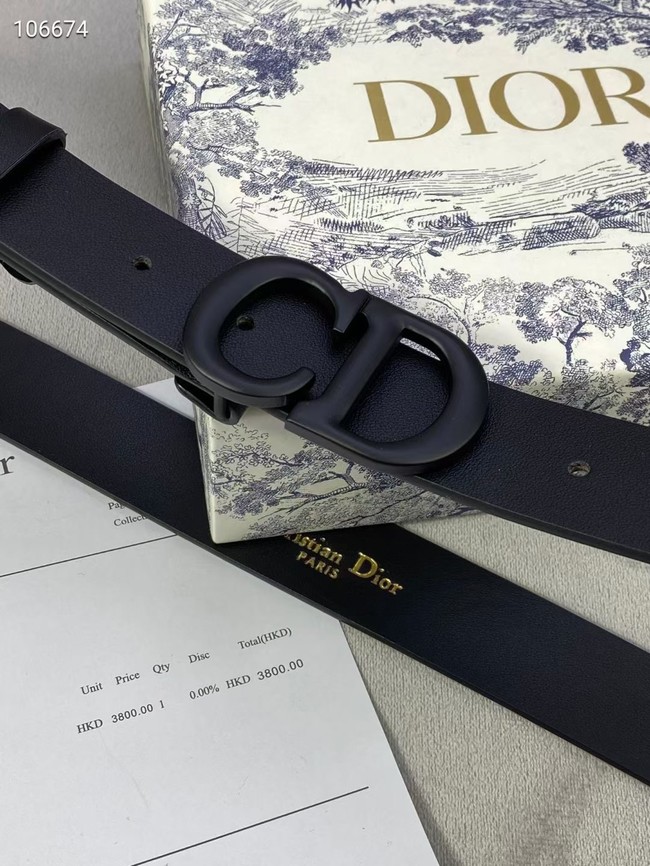 DIOR-ID BELT Raspberry Smooth Calfskin 30 MM B0110UM black