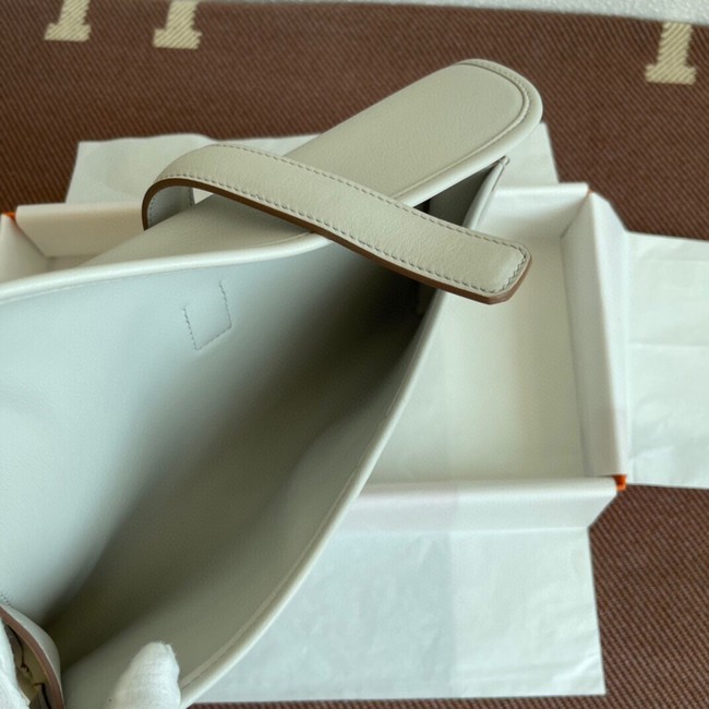 Hermes Original jige swift Leather Clutch 37088 Pearl grey