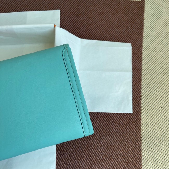 Hermes Original jige swift Leather Clutch 37088 light blue