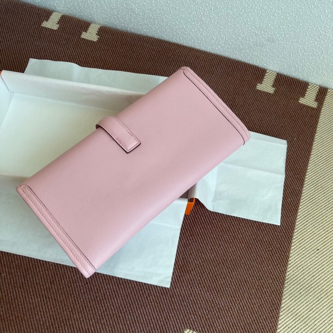 Hermes Original jige swift Leather Clutch 37088 light pink