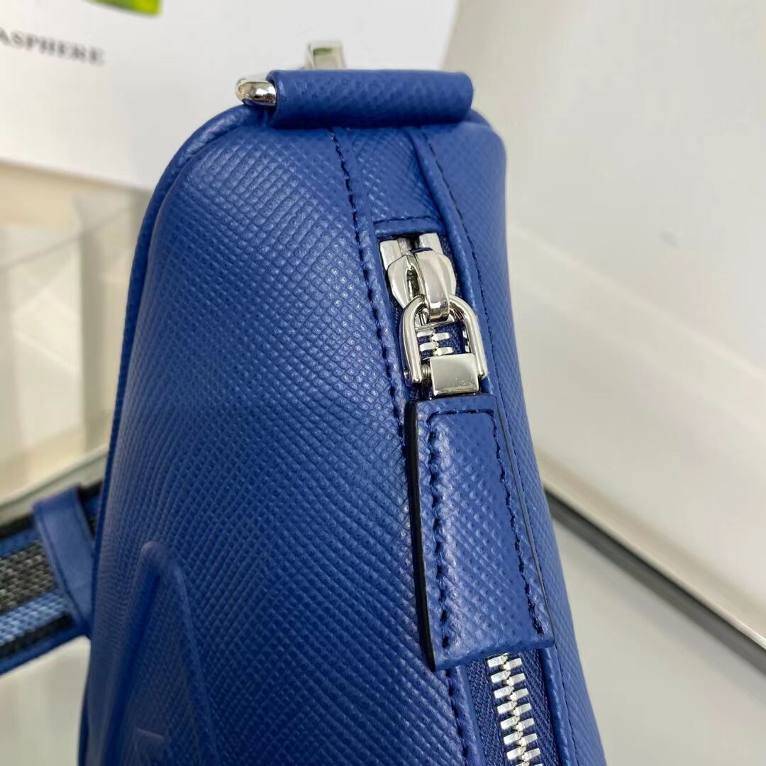 Prada Leather Triangle shoulder bag 2EV055 blue