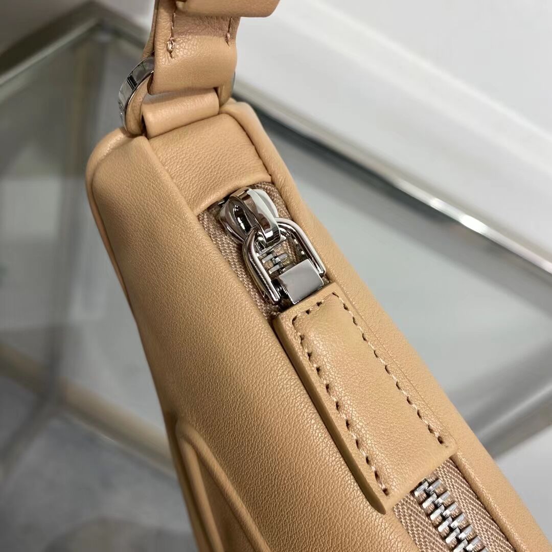 Prada Padded nappa leather handbag 1BE003 Biscuits
