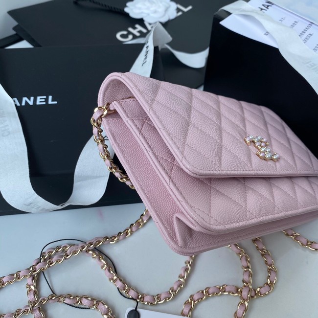 Chanel Grained Calfskin small Shoulder Bag AP33814 pink