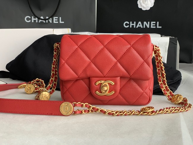 Chanel MINI FLAP BAG AS3368 Burgundy