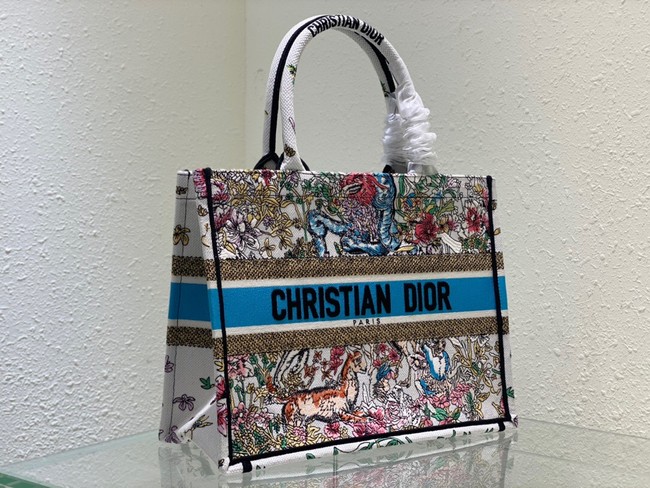 MEDIUM DIOR BOOK TOTE Latte D-Constellation Embroidery M1296ZRUV-4