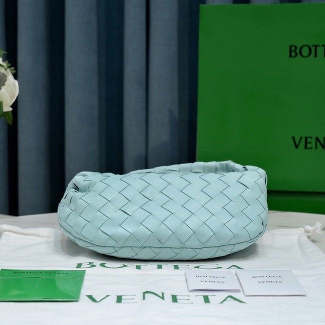 Bottega Veneta Mini intrecciato leather top handle bag 651876 Teal Washed