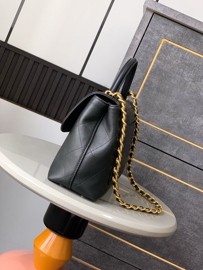 Chanel SMALL FLAP BAG WITH TOP HANDLE AS5541 BLACK