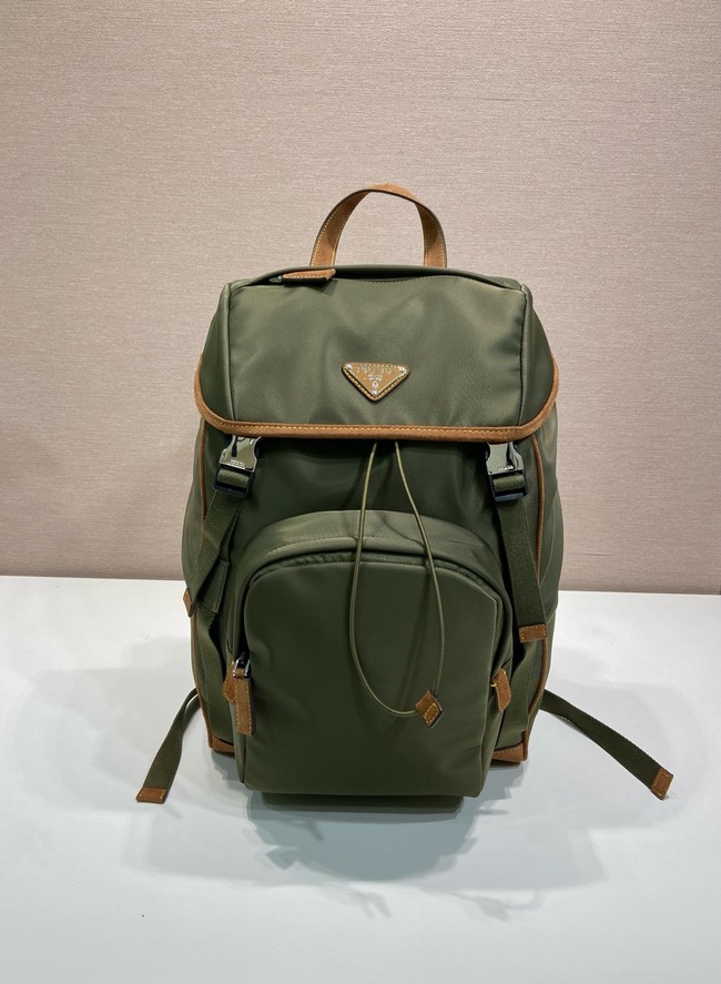 Prada Re-Nylon and Saffiano leather backpack 2VZ135 Musk Green