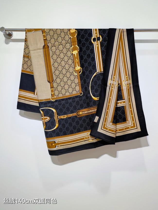 Gucci Square Scarf Silk Jacquard KY144