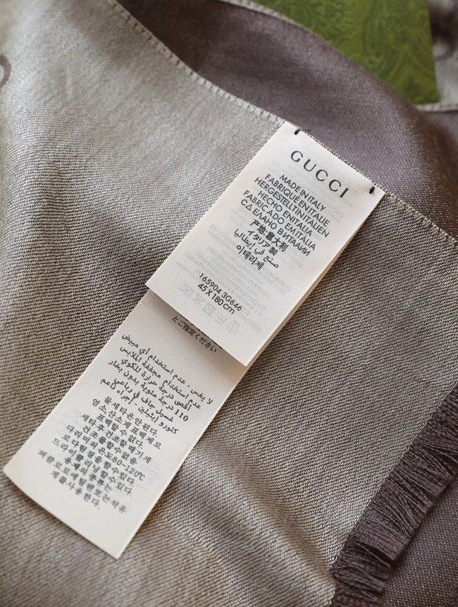 Gucci rinted GG cotton wool lame shawl 845243-4