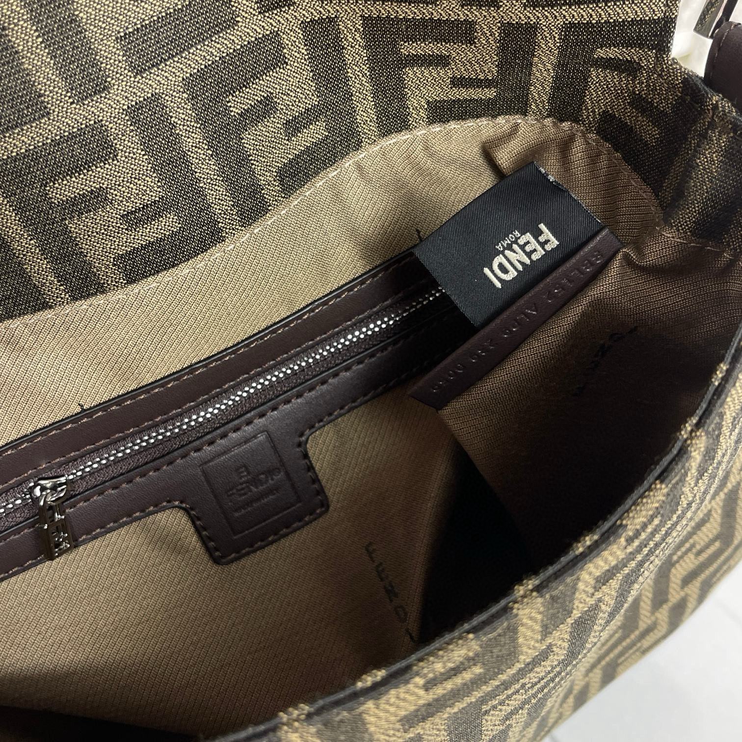 Fendi Mamma Baguette Original Leather Top Handle Bag 8832 Brown