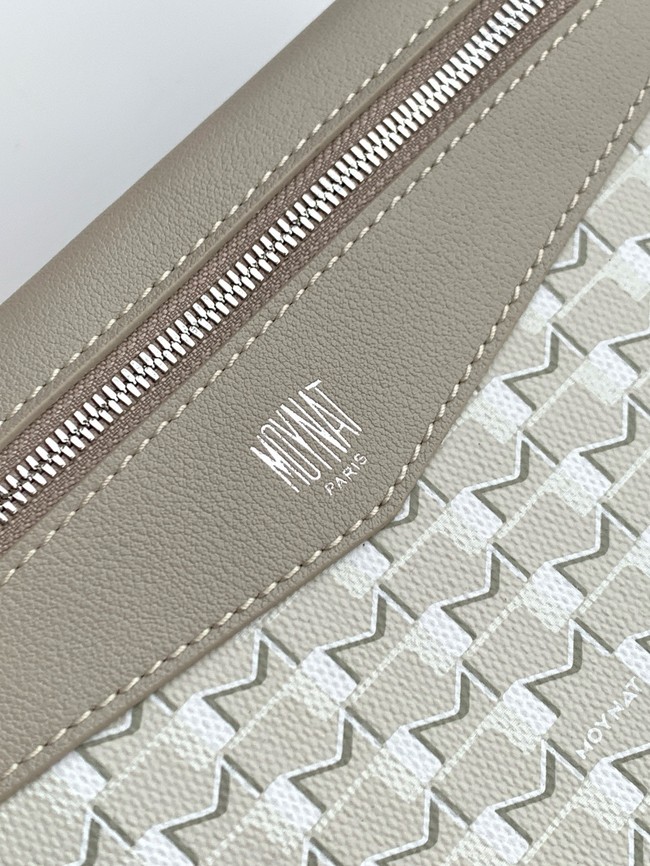 Goyard Calfskin Leather Tote Bag GM 3365 gray