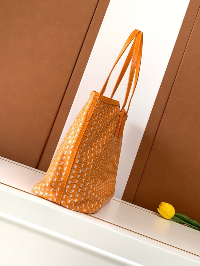Goyard Calfskin Leather Tote Bag GM 3365 orange