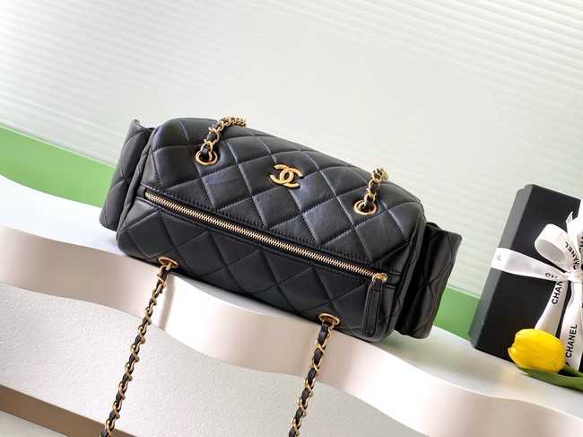 CHANEL Small Bowling Bag Lambskin AS5791 black