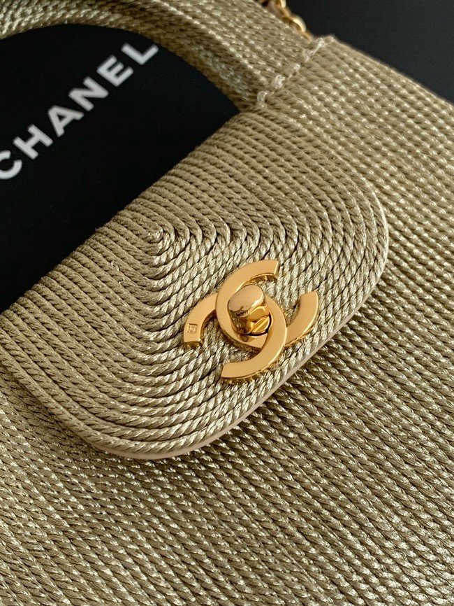Chanel MINI weaving SHOPPING BAG AS4416 green