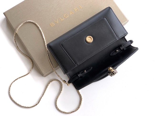 Bvlgari Serpenti Forever leather crossbody bag 289688 black